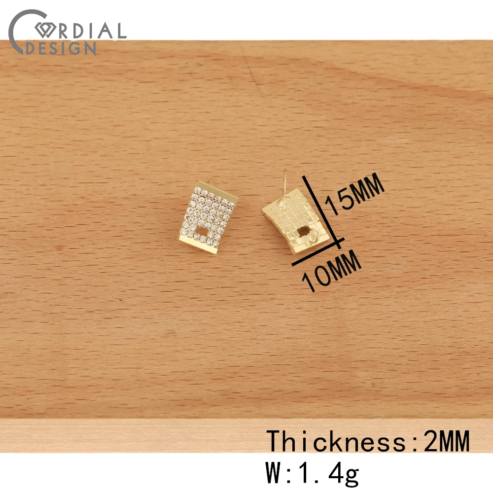 

Cordial Design 50Pcs Jewelry Accessories/CZ Earrings Stud/Hand Made/Jewelry Findings & Components/Claw Chain/DIY Earrings Making