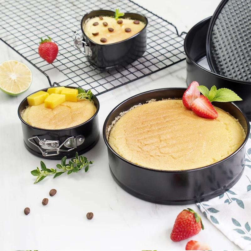 

3pcs/set Nonstick Round Cake Pan for Baking Tin Bread Loaf Metal Oven Pan Baking Form Tray Bakeware Tools Springform Pan Toast