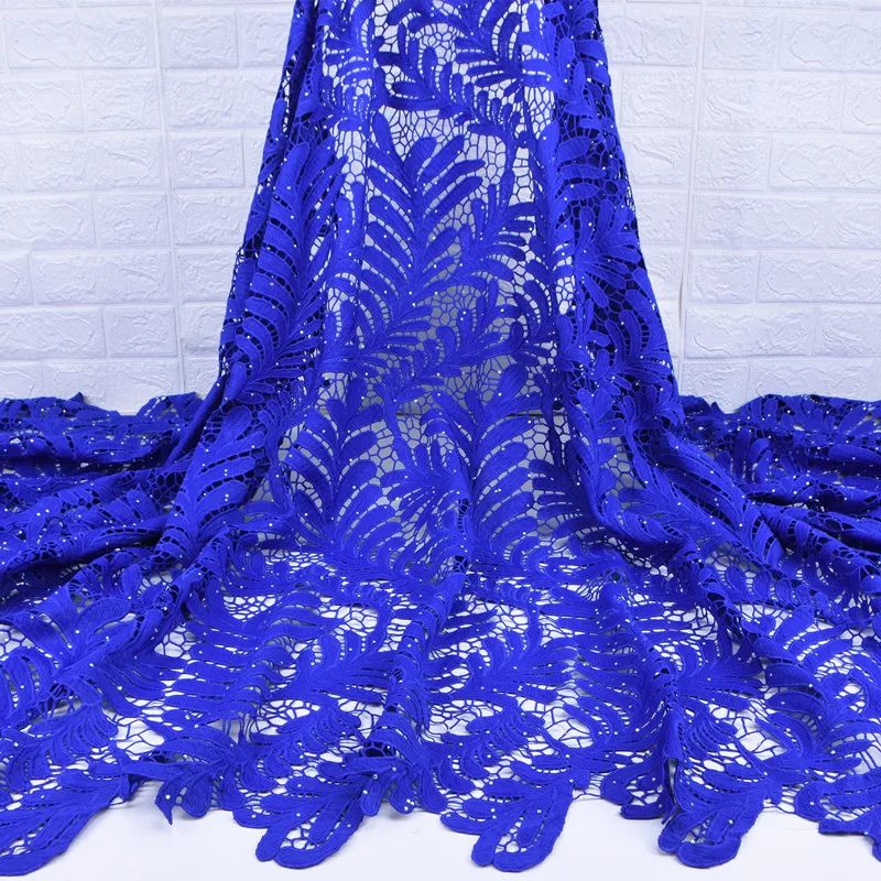 Горячая Распродажа 2019 Африканский водорастворимый шнур кружевная ткань модный