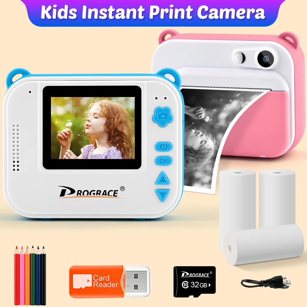 Фото - детский фотоаппарат фотоаппарат мгновенной печати полароид фотоаппарат видеокамера детская камера подарки для девочек фотоаппарат