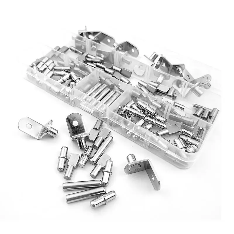 Комплект полок штырей никелированные кронштейны для полки колышки булавки