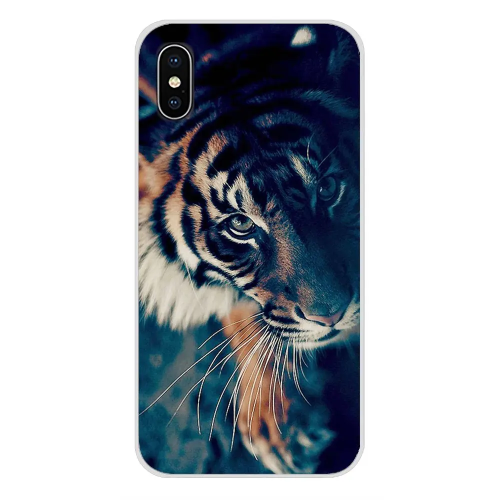 Животное тигр белый Nofear усы аксессуары телефон Оболочка Чехол для huawei mate Honor 5X6X7 7A