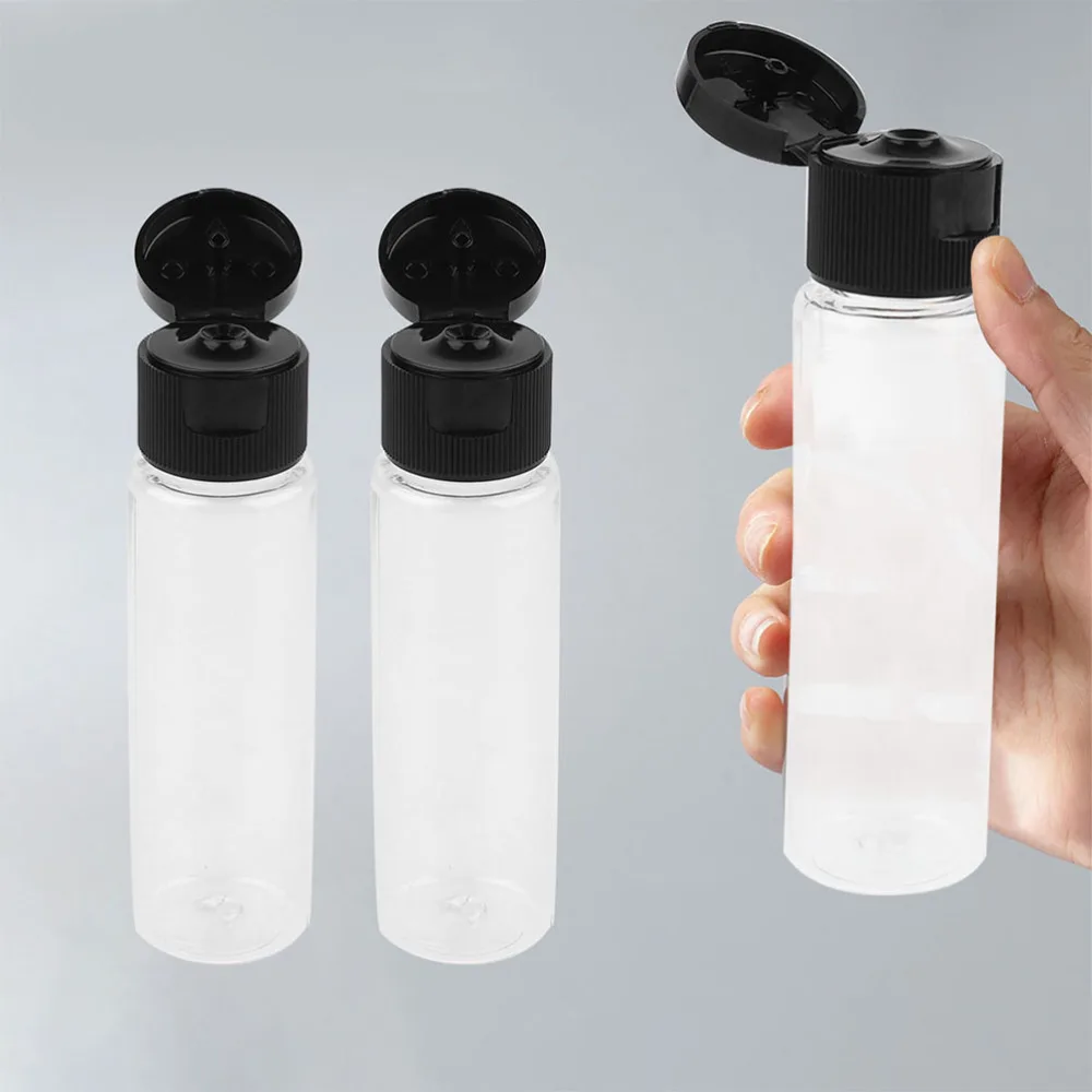 

30Pcs Empty Plastic Sample Bottles Containers Jars Pots Vials with Flip Lids for Emollient Water Shower Gel Emulsion (Transparen