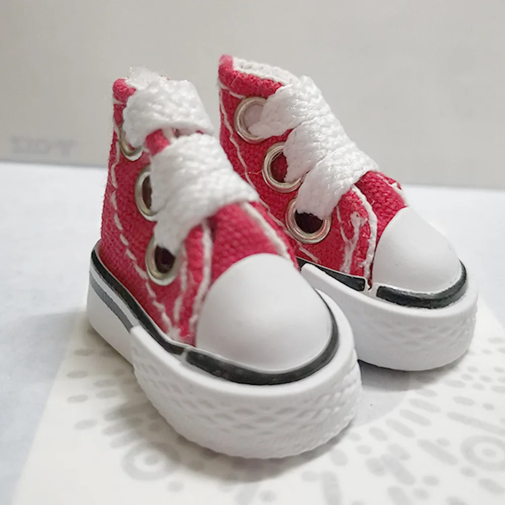 

NEW 1pc 3.5CM Canvas Doll Shoes Clothes Accessories Mini Finger Shoe Cute Skate Board Shoe toys for 30CM BJD dolls for Kids gift