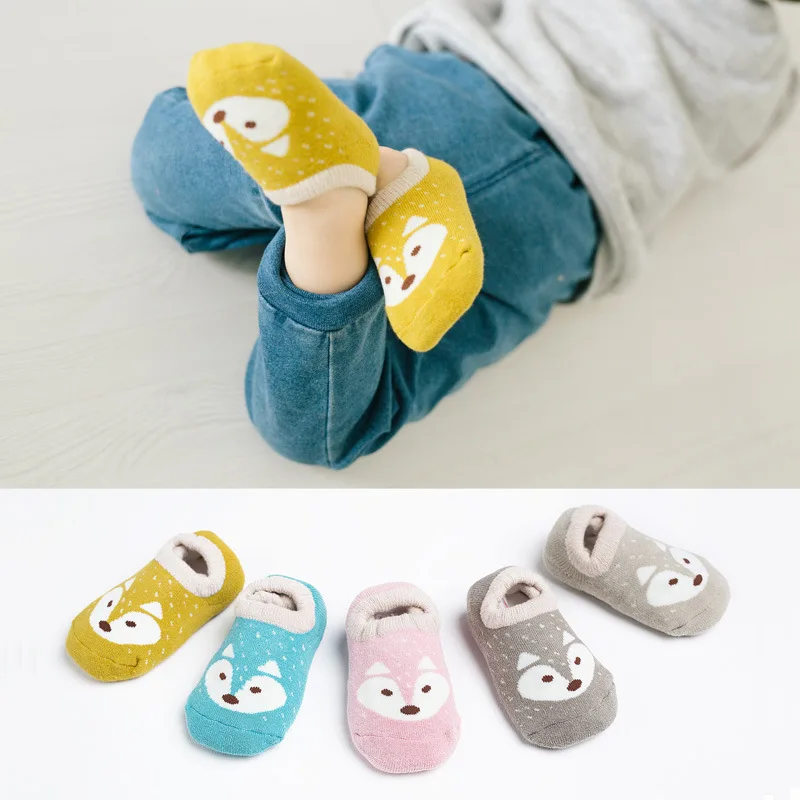 

Little Fox Terry Floor Socks, Non-slip New Children's Thick Floor Socks, Toddler Shoes, Baby Socks