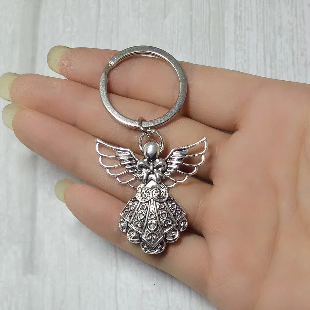 

1 Piece Angel Key Ring Vintage New Fashion Metal Key Chain Party Gift Jewellery Dropshipping