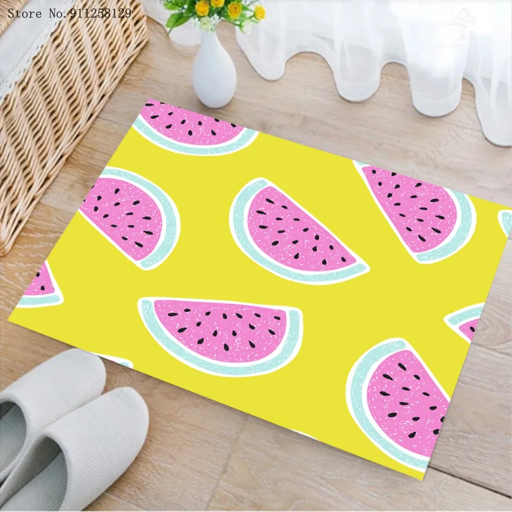 Коврик для входной двери с 3d-рисунком арбуза дракона фрукта банана мороженого