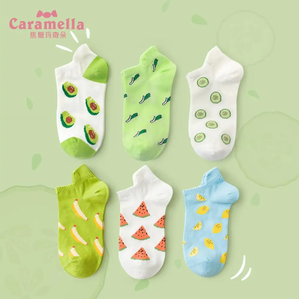3 пары женские хлопковые носки с авокадо | Женская одежда