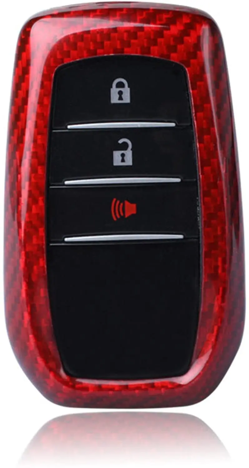 

Genuine Carbon Fiber Key Fob Cover For Toyota Alphard RAV4 Smart Car Remote Key Fob Case For Men Fob Cover For Women