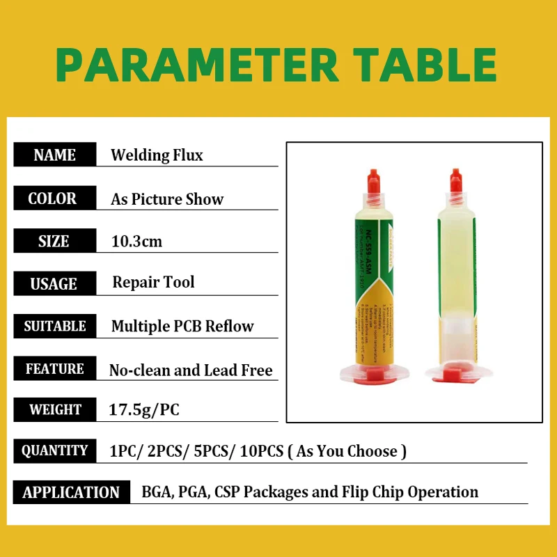 100% оригинальная сварочная паста BGA PCB No-Clean 10cc флюс для пайки |