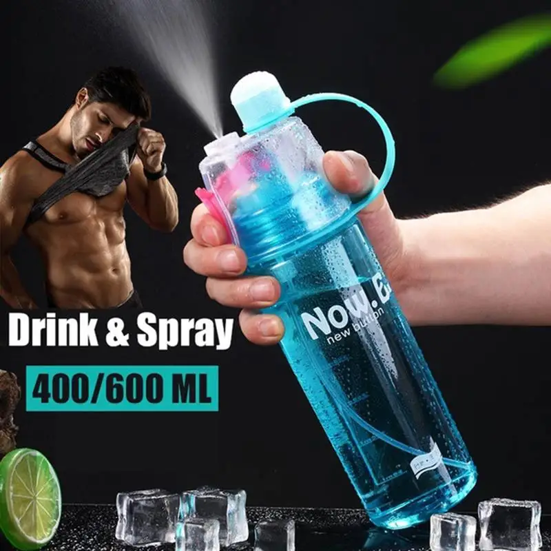 

Sports Drinking Bottle Spray Water Cup Camping Physical Exercise Outdoor 600 ML 4 Color Spray Water Bottle Liquid Storage Drink