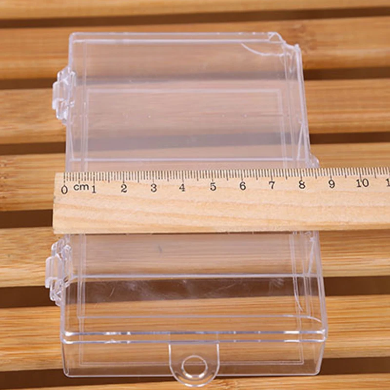 Прозрачный 3 сетки пластиковый ящик для хранения с крышкой ногтей Ювелирная