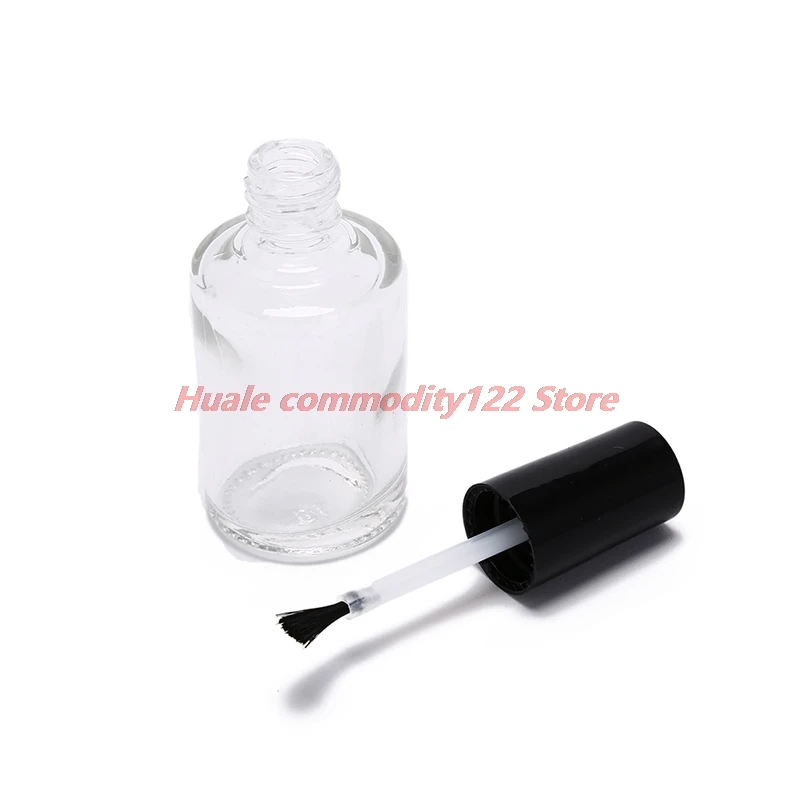 

New 10ml 15ml Transparent Glass Nail Polish Bottle Empty With A Lid Brush Nail Bottles with Brush Empty Cosmetic Containers
