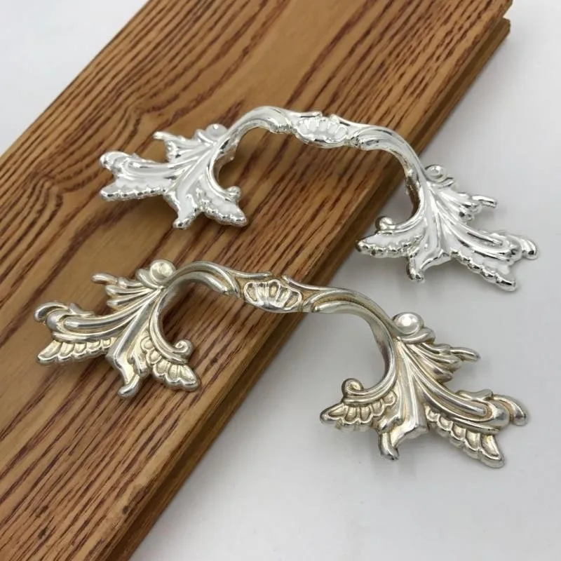 

3.0'' Chic Drawer Knobs Handles Dresser Handles / Silver White Pulls Handles / Cabinet Handles Kitchen Hardware 76mm