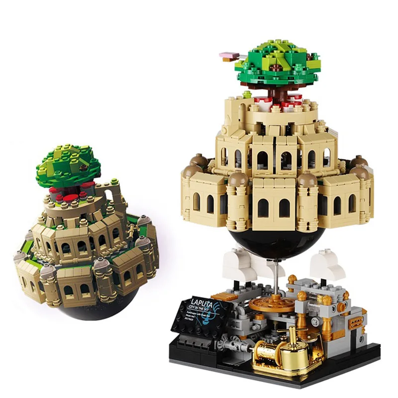 

Creative Laputa DIY Moc Castle Model In The Sky Building Blocks Toys with Music Box Ideas Christmas Birthday Gift for Girls Kid