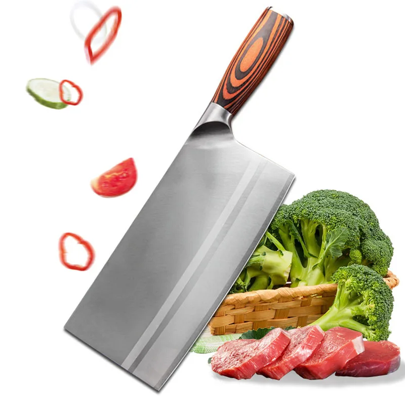 Новый профессиональный 7 дюймовый китайский нож для резки кухонный мясорубки