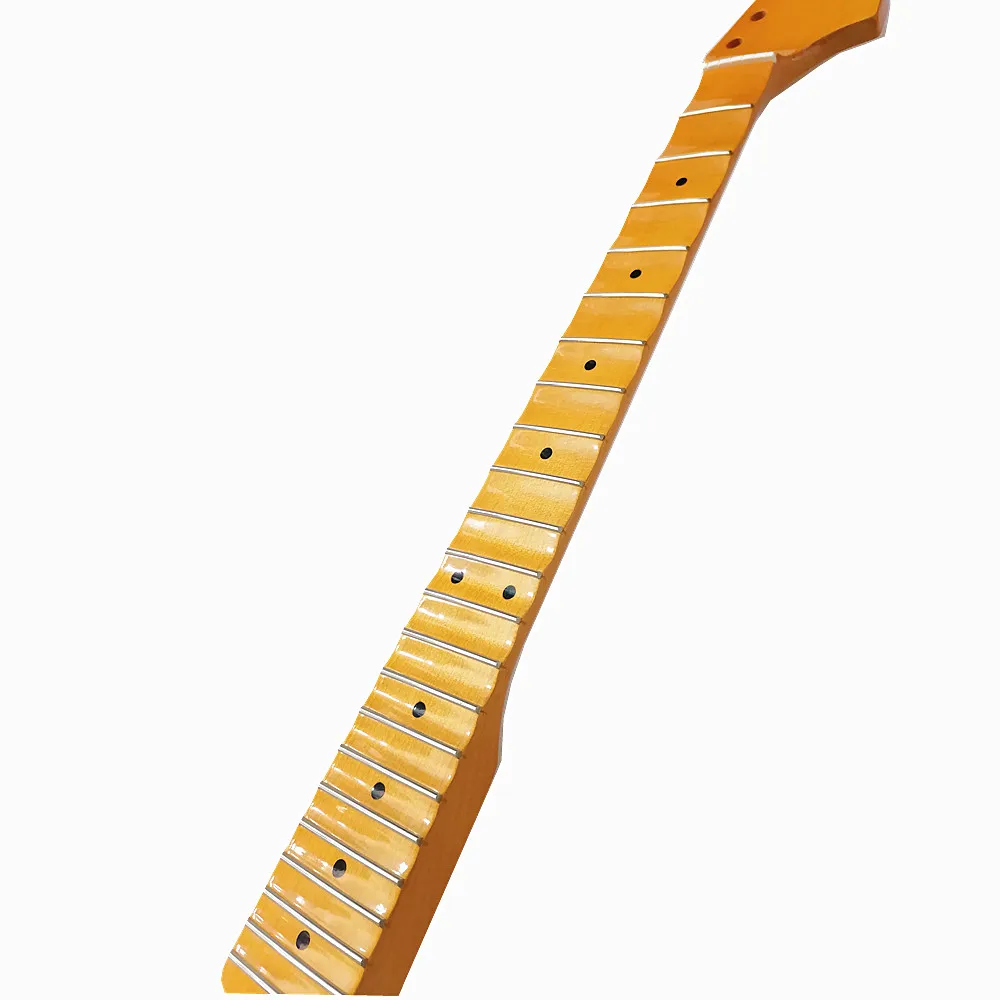 Disado 22 Frets Inlay Dots Concave Fingerboard Yellow Electric Guitar Neck Wholesale Guitar Accessories Parts Musical Instrument enlarge