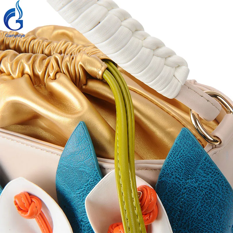 

3D Lily flower Braccialini Style Bucket bags fashion luxury Bags Embroidery Handbag Shoulder Bags Women Cross Messenger Bag