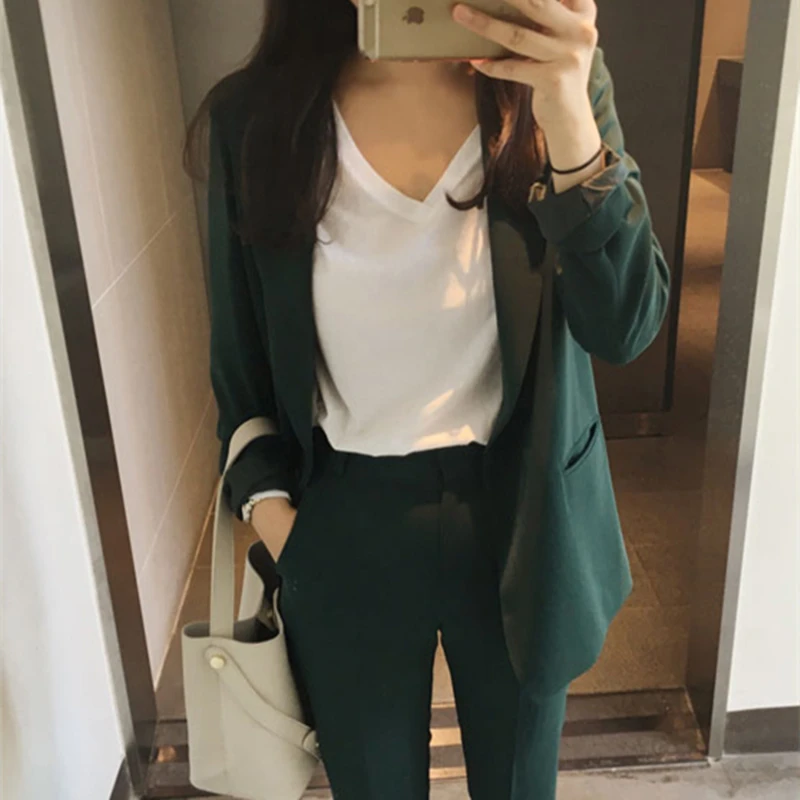 Чужой Kitty 2021 новые элегантные офисные Повседневная обувь брючный костюм ПР 2 шт.