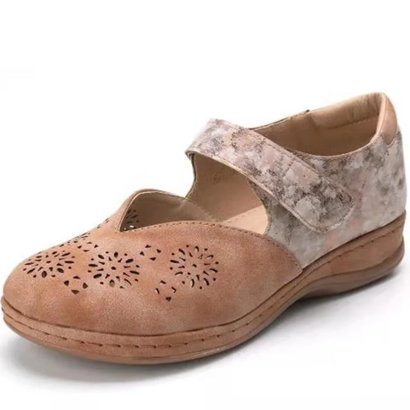 

Сандалии женские с перфорацией, удобная повседневная пляжная обувь, комбинированные босоножки, лето 2021