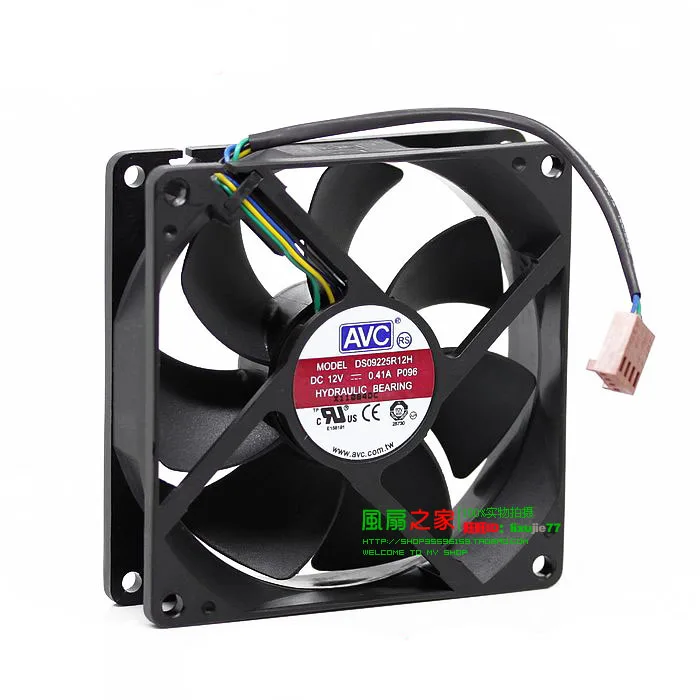 Новый Оригинальный AVC DS09225R12H 9 см 4 контактный ШИМ контроль скорости вентилятор