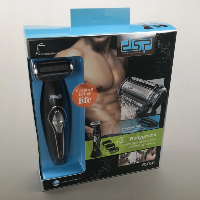 

pro face beard shaving machine electric razor hair trimmer bodygroom kit electric shaver for men body back 100-240v rechargeable