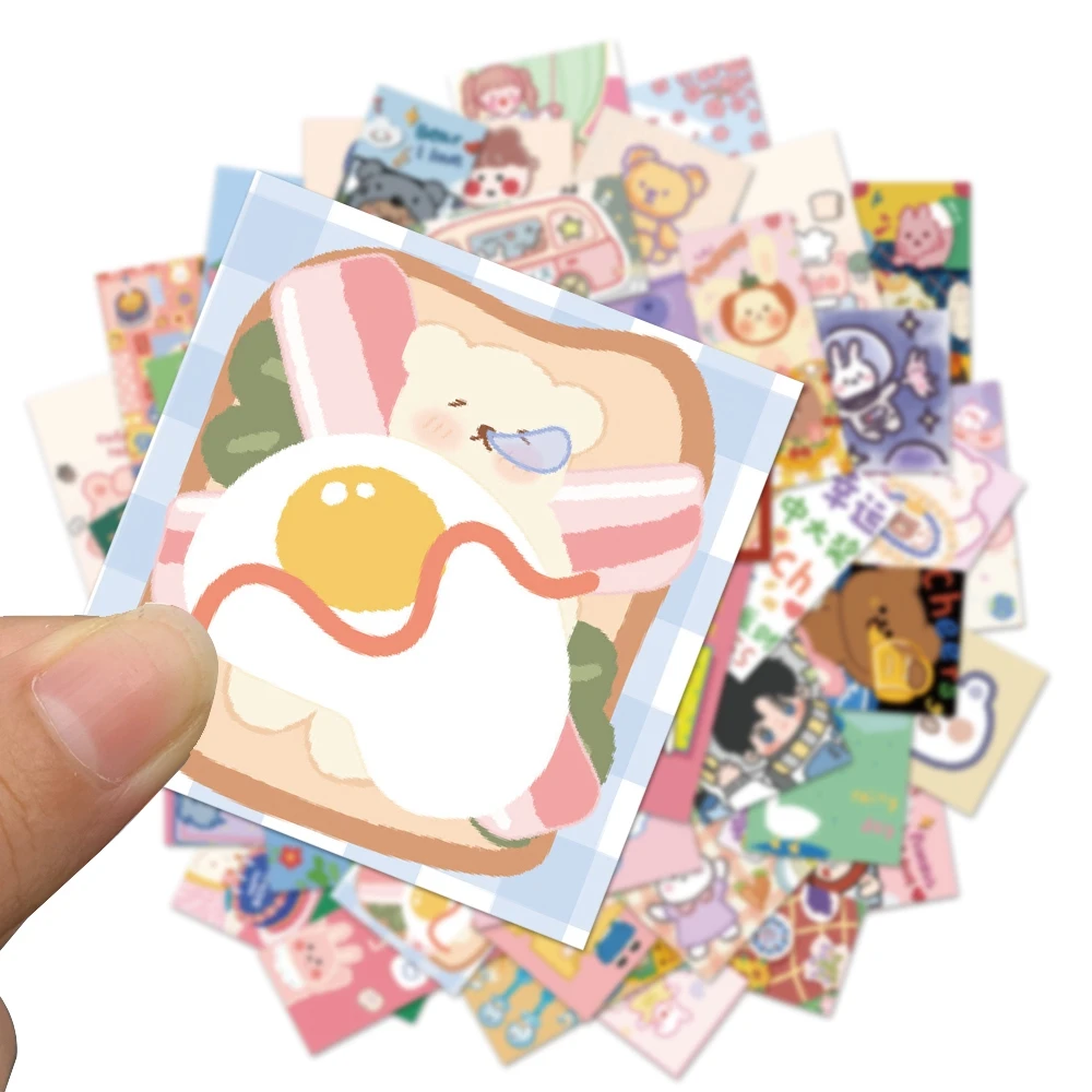 50 шт. милый кролик медведь ежедневные кавайные декоративные наклейки
