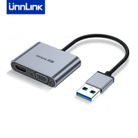 unnlink usb 3 0 to hdmi vga adapter converter cable external graphics card for tv pc projector laptop phone computer