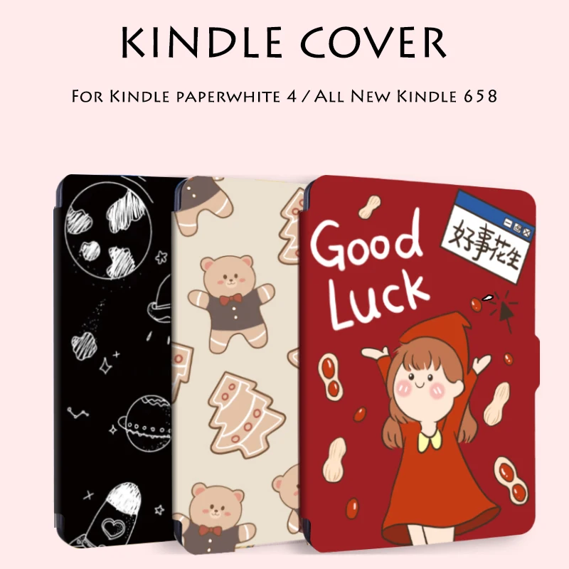 

Multi-pattern Painted Protective Case for Amazon Kindle Paper White 4 NO.PQ94WIF 2018 Cover All New Kindle 658 2019 Funny Fundas