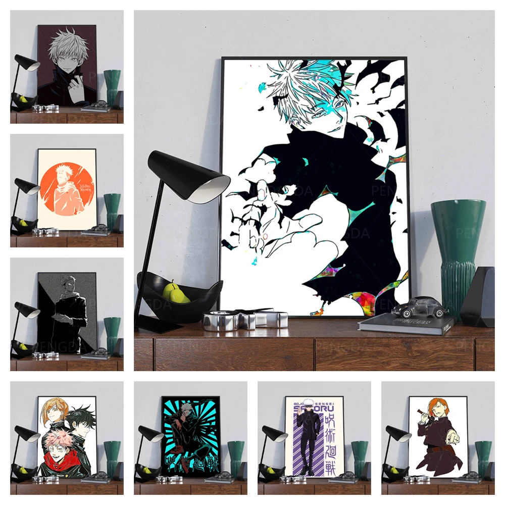 

Painting Japanese Anime Wall Artwork HD Printed Poster Jujutsu Kaisen Modular Canvas Home Decoration Pictures For Living Room