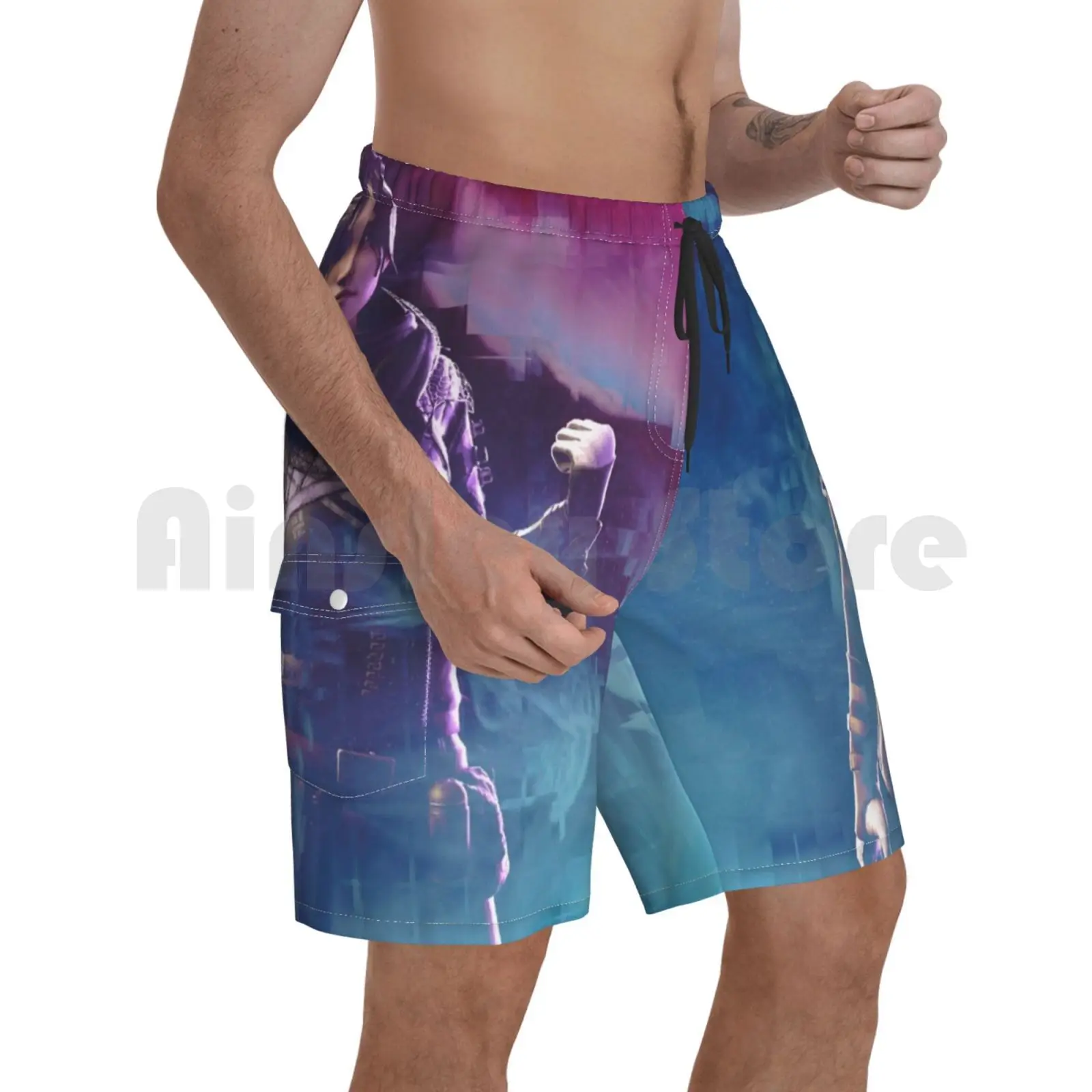 

Apex Legends / Wraith Legend Beach Shorts Men Beach Pants Swim Trunks Game Video Game Gaming Pc Ps4 Apex Legends