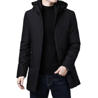 new mens parkas fashion warm cotton jackets parkas with hooded coats male oversize smart casual long coats men england style