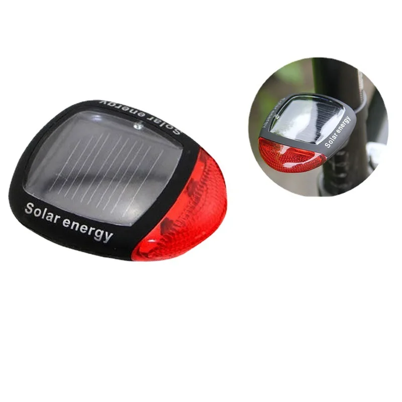 Bike Accessories Cycling Solar Tail Light Power Energy LED Bicycle Rear Safety Warning Ligh | Спорт и развлечения