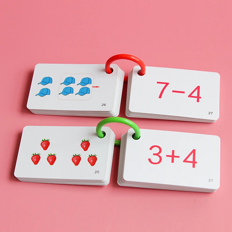 Математическая обучающая карточная игра сложение и вычитание Монтессори