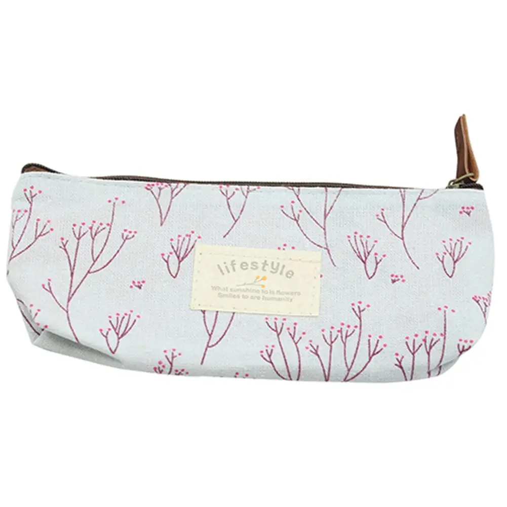 

Цветочный холст карандаш ручка чехол косметическая сумка для инструментов для макияжа сумка для хранения Кошелек