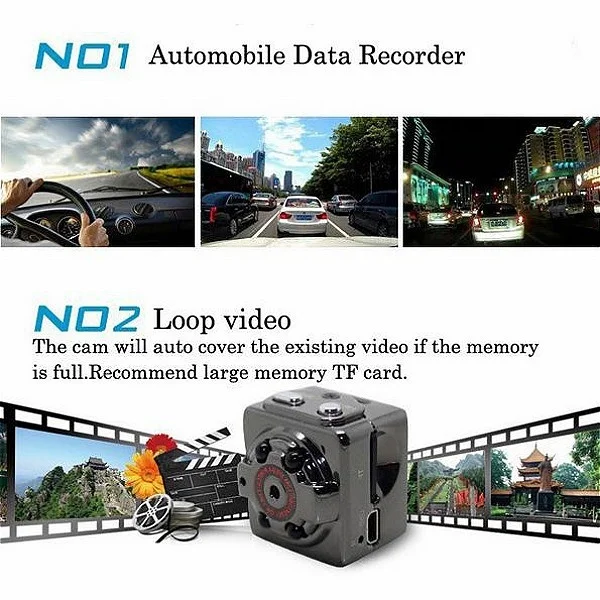 1080p Full HD Автомобильная камера видеонаблюдения ночного видения беспроводной