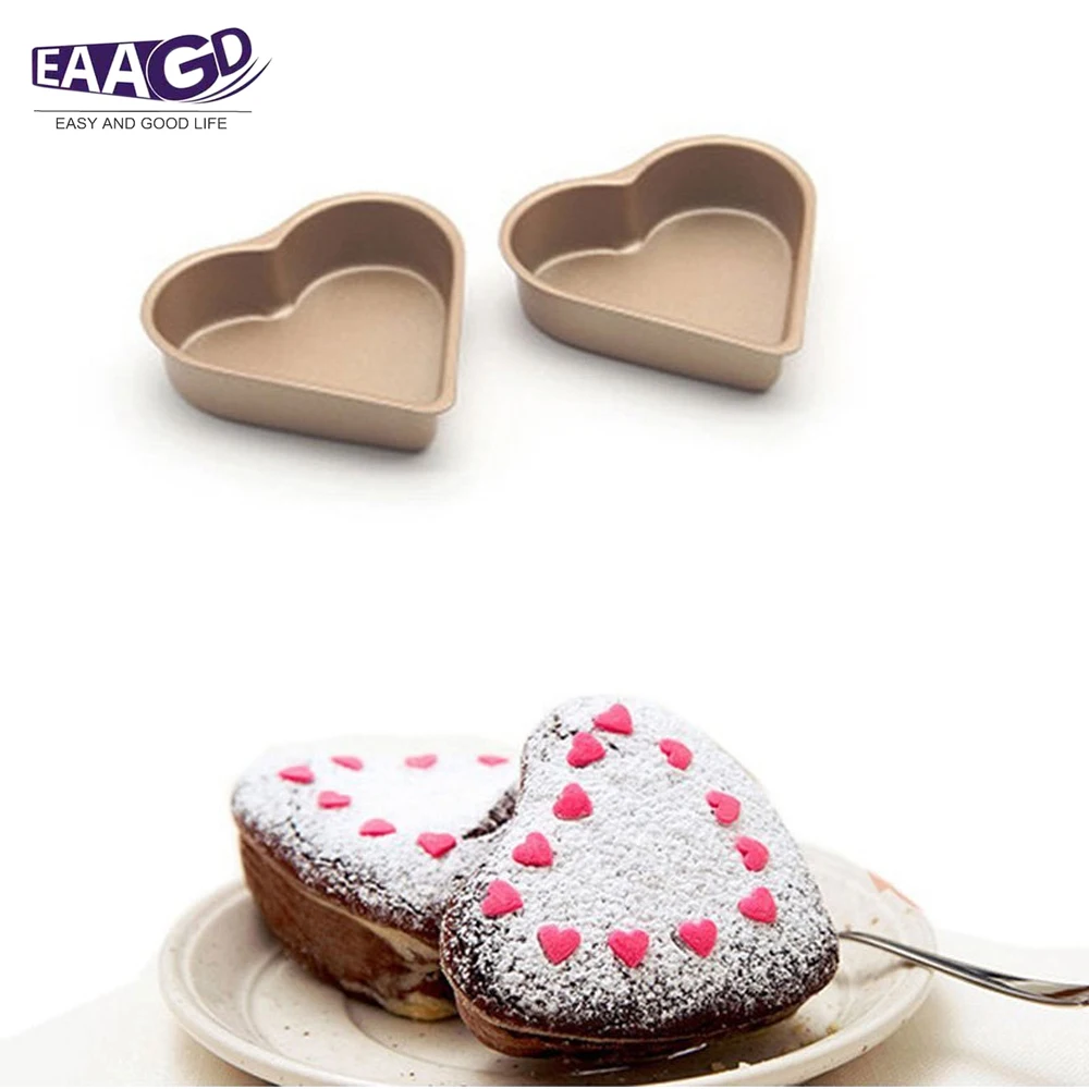 1 шт. форма для выпечки Золотой Пудинг в форме сердца чашка торта из