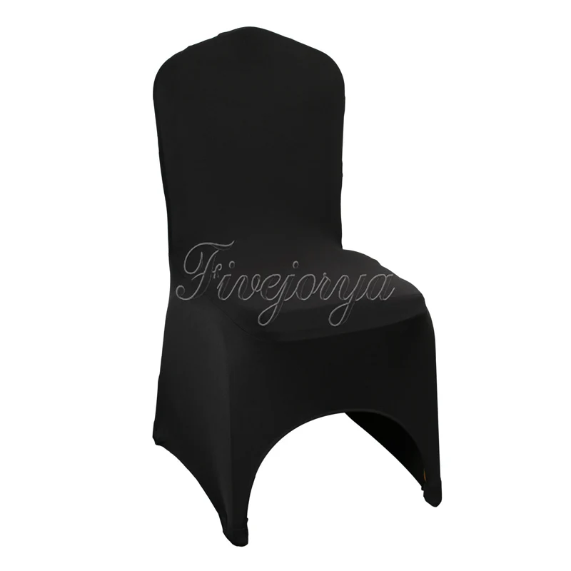 

100pcs White/Ivory/Black Stretch Elastic Universal Spandex Lycra Chair Cover For Wedding Party Banquet Hotel Home Decor Supply