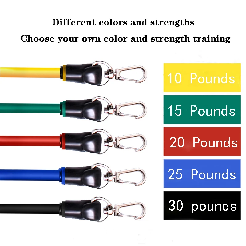 

Gym Fitness Equipment 11pcs Resistance Bands Pull Up Assist Bands Set Exercise Stretch Bands with Door Anchor and Handles