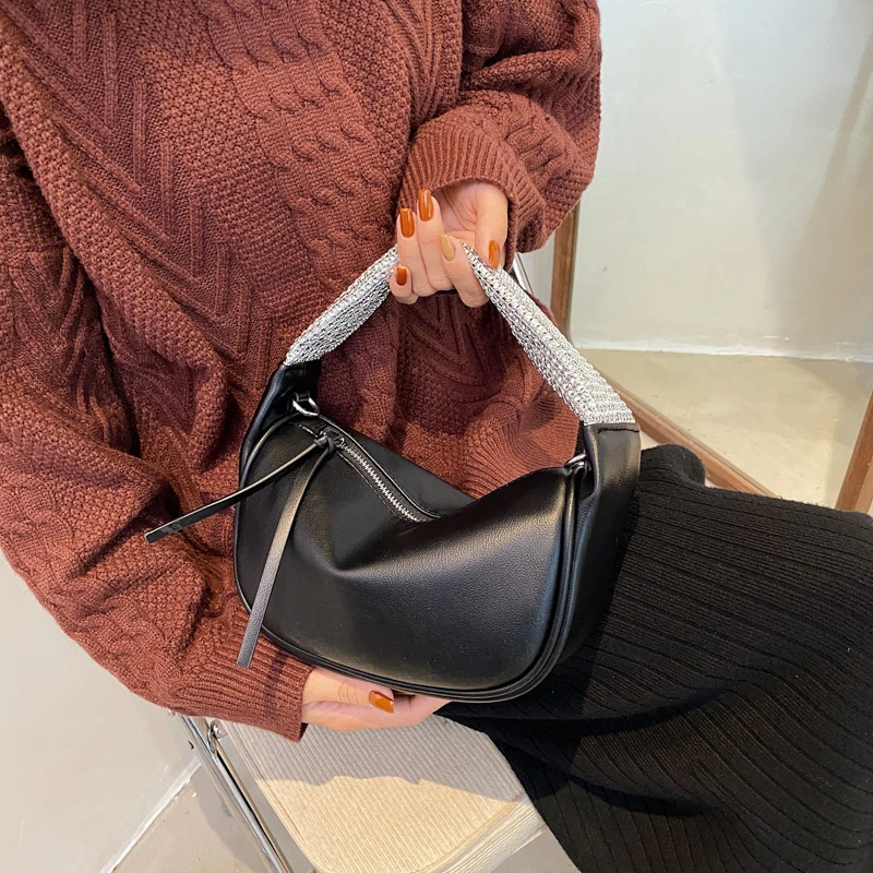 

Luxury Rhinestone Handbag High Quality Leather Shoulder Bags for Women Purses Crossbody Bags Designer Satchel New Clutch Hobo