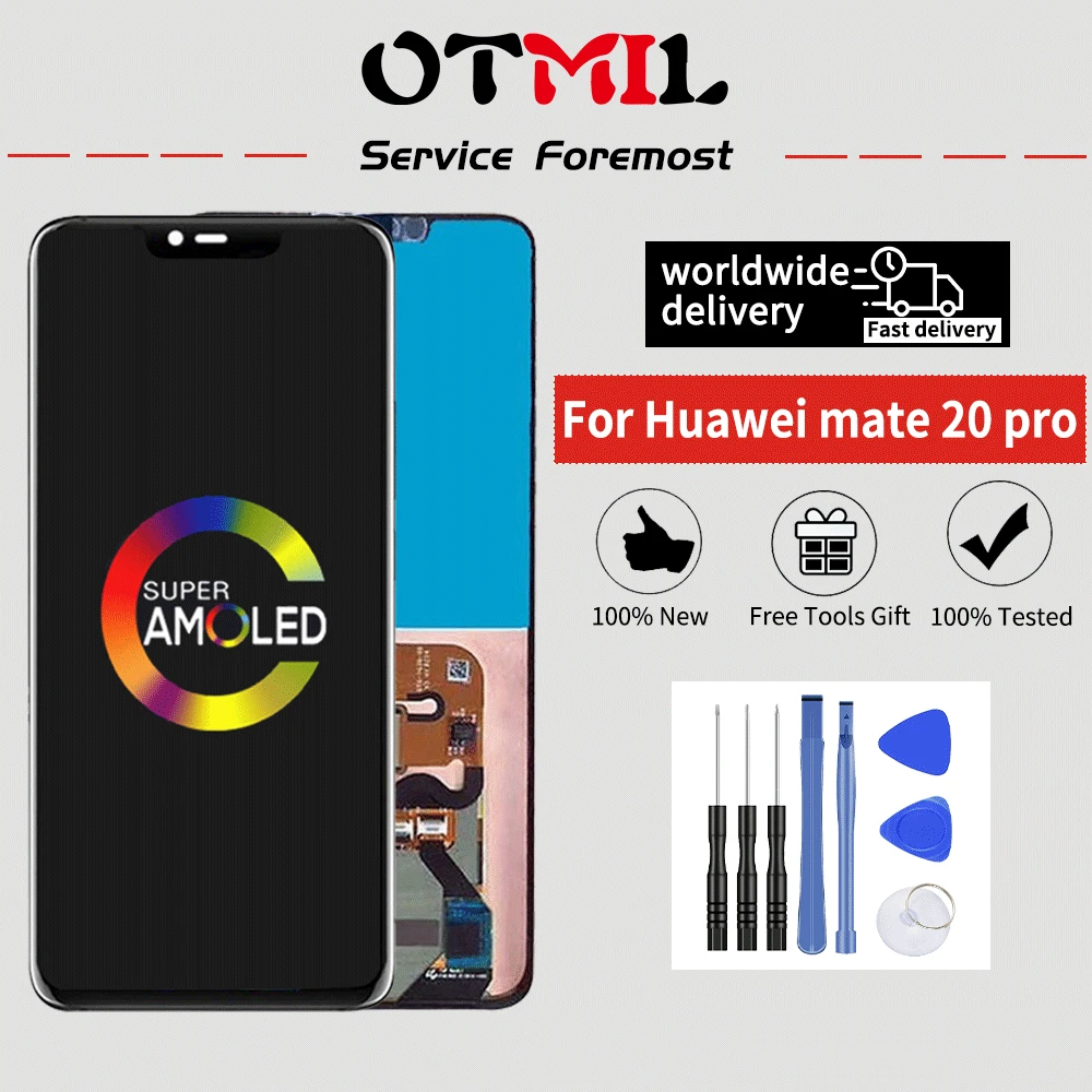 OTMIL 6 39 &quot100% новый супер AMOLED для HUAWEI Mate 20 Pro LCD сенсорный экран Замена HUAWE дисплей #1 |