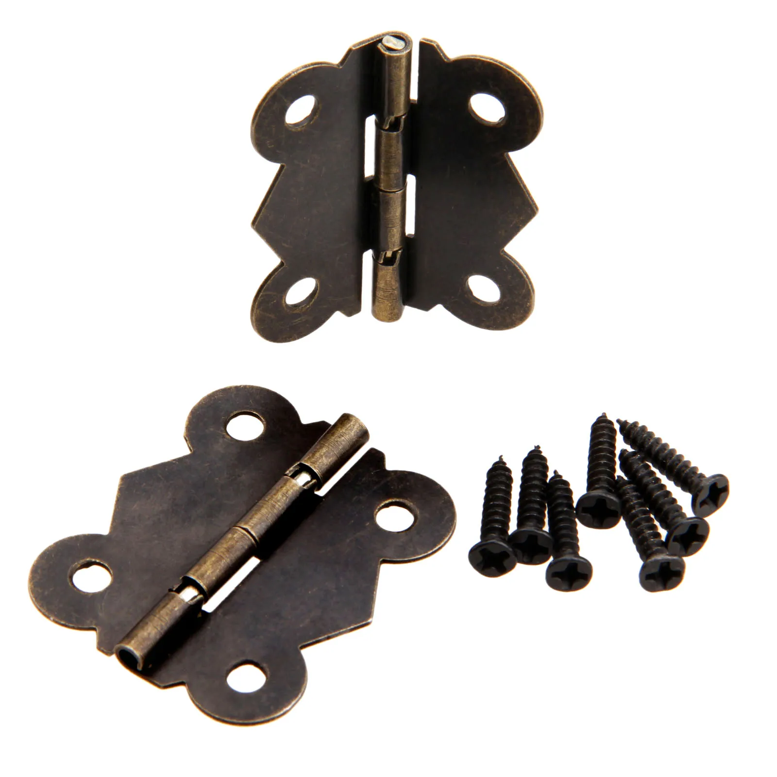 10 шт. 40 мм Античные петли для шкафа железные бабочки мебельные аксессуары