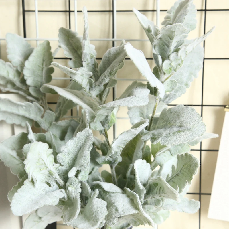 Искусственные растения флокирующие senecio cineraria листья ветки сделай сам домашний