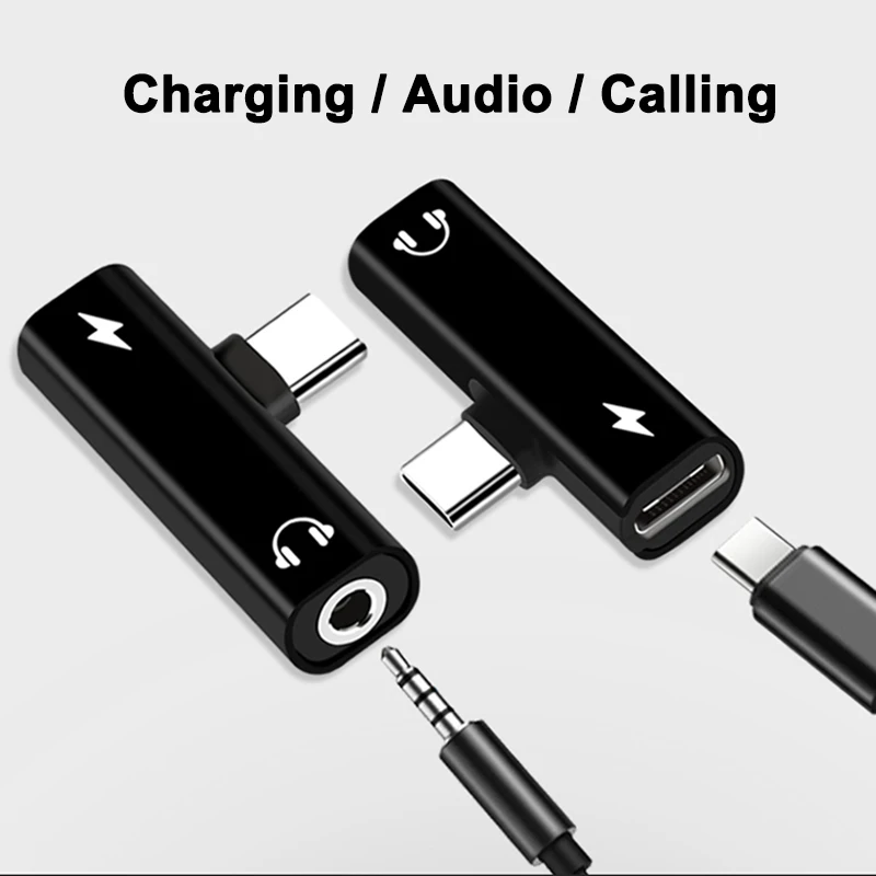 2 в 1 Чери с разъемом подачи внешнего сигнала Aux наушников аудио конвертер типа C до