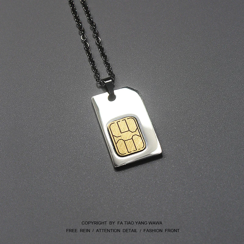 

Phone card cold necklace