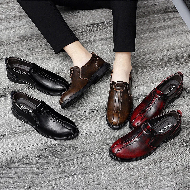 

Brand Men's Formal Shoes Soft Comfortable Men's Loafers Italian Style Men Dress Shoes Leather Classic Fashion Men Wedding Shoes
