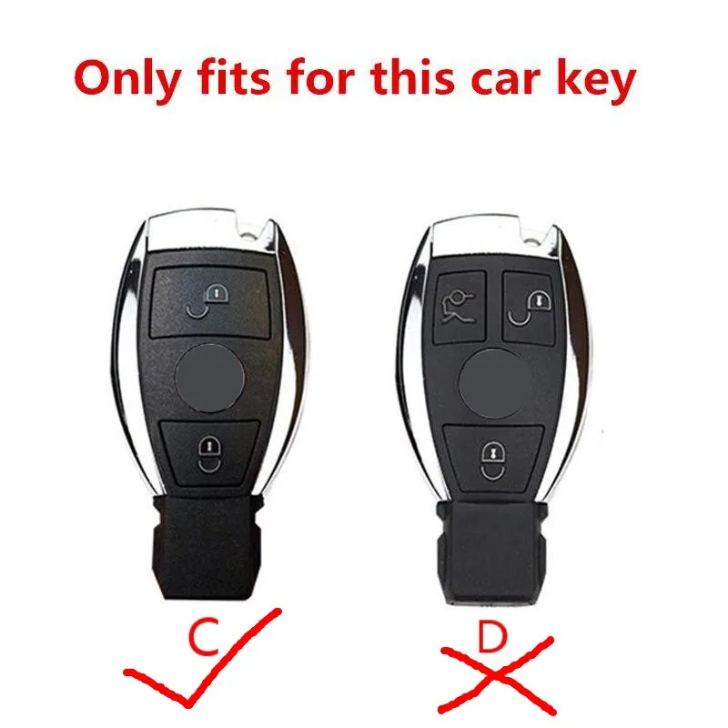 

For Mercedes benz CLS CLA GL R SLK AMG A B C S Protective Shell keychain Colorful Genuine Leather Car Remote Key Case Full Cover