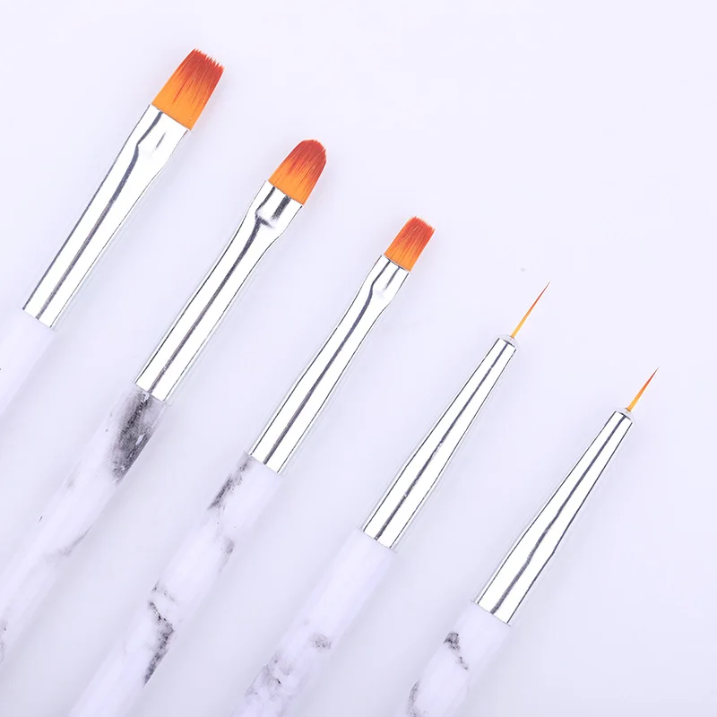 5 шт. УФ гелевая ручка Набор ногтей лайнер живопись кисти для рисования ногти