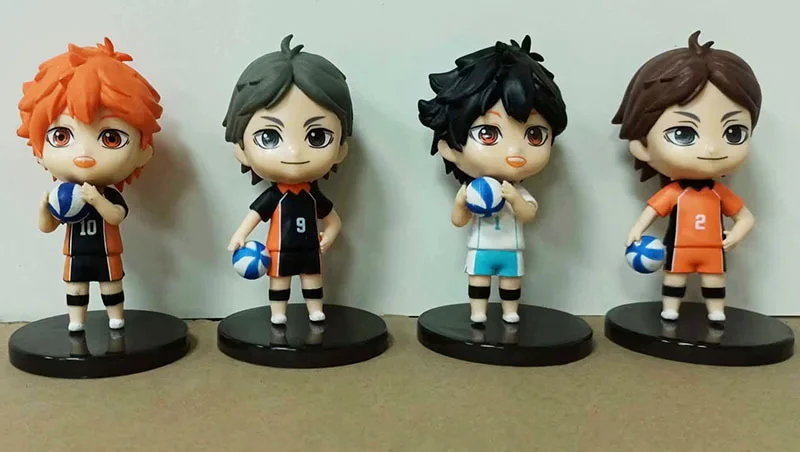 

4pcs/set Haikyuu!! Hinata Oikawa Tooru Figure Model Toys