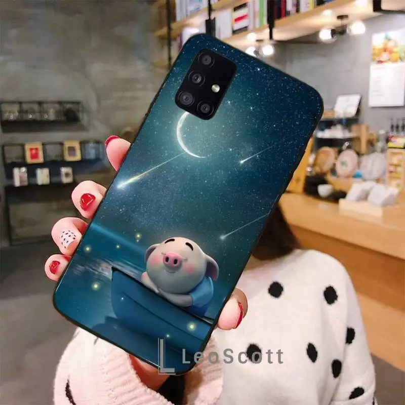 

The pig small fart Phone Cases For Samsung A50 A51 A71 A31 A21S S8 S9 S10 S20 S21 Plus Fe Ultra 4G 5G